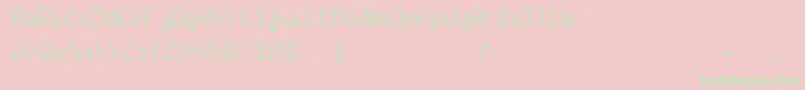 WhiteKnight Font – Green Fonts on Pink Background