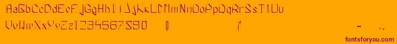 Шрифт WhiteKnight – фиолетовые шрифты на оранжевом фоне