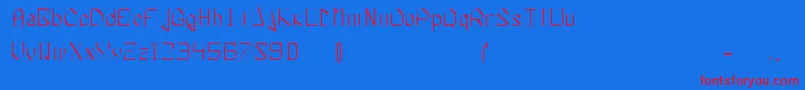 WhiteKnight Font – Red Fonts on Blue Background