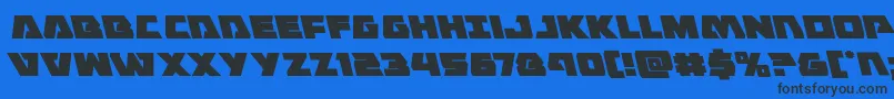 Eaglestrikeleft Font – Black Fonts on Blue Background