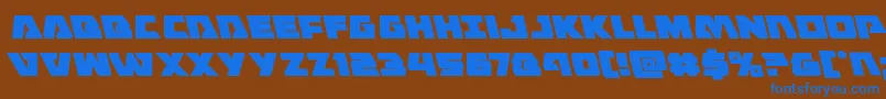 Eaglestrikeleft Font – Blue Fonts on Brown Background