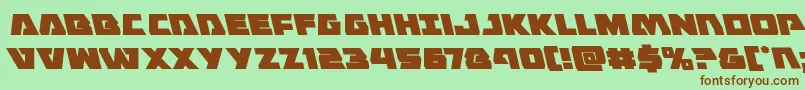 Eaglestrikeleft Font – Brown Fonts on Green Background