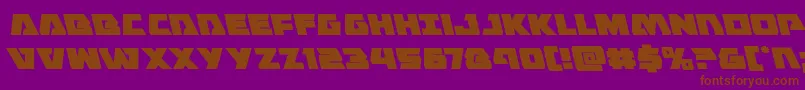 Eaglestrikeleft Font – Brown Fonts on Purple Background