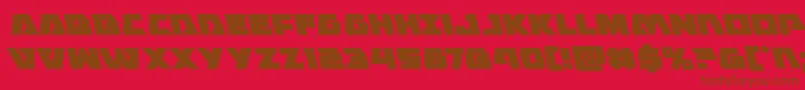 Fonte Eaglestrikeleft – fontes marrons em um fundo vermelho
