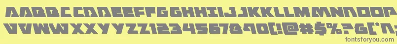 Eaglestrikeleft Font – Gray Fonts on Yellow Background