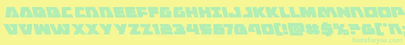 Eaglestrikeleft Font – Green Fonts on Yellow Background