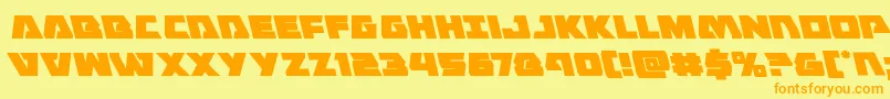 Eaglestrikeleft Font – Orange Fonts on Yellow Background