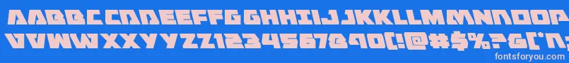 Eaglestrikeleft Font – Pink Fonts on Blue Background