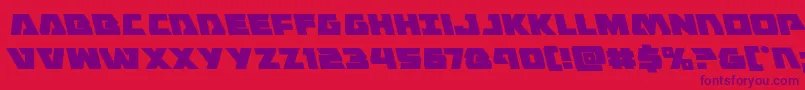 Police Eaglestrikeleft – polices violettes sur fond rouge
