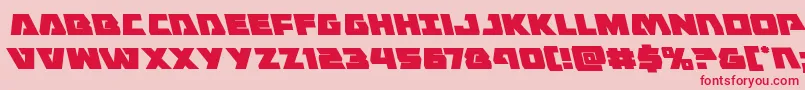 Eaglestrikeleft-Schriftart – Rote Schriften auf rosa Hintergrund