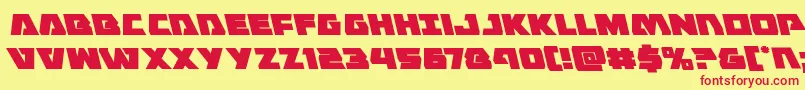 Eaglestrikeleft Font – Red Fonts on Yellow Background