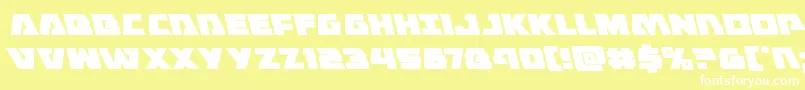 Eaglestrikeleft Font – White Fonts on Yellow Background