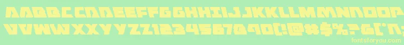 Eaglestrikeleft Font – Yellow Fonts on Green Background