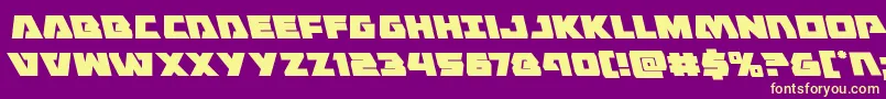 Eaglestrikeleft Font – Yellow Fonts on Purple Background