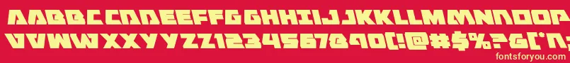 Eaglestrikeleft Font – Yellow Fonts on Red Background