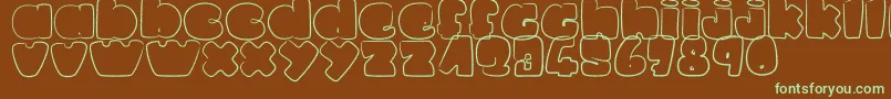 LaPetitePuce-fontti – vihreät fontit ruskealla taustalla