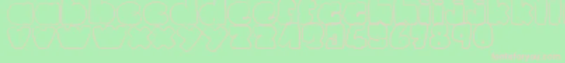 フォントLaPetitePuce – 緑の背景にピンクのフォント