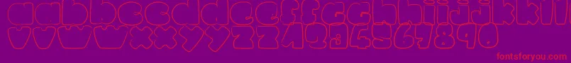 LaPetitePuce Font – Red Fonts on Purple Background