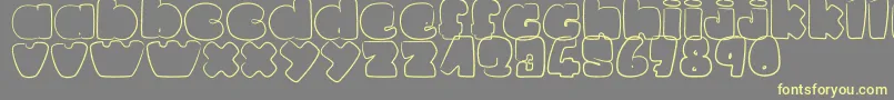 フォントLaPetitePuce – 黄色のフォント、灰色の背景