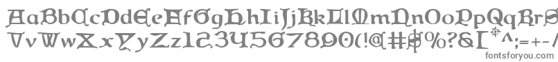 Queen-fontti – harmaat kirjasimet valkoisella taustalla