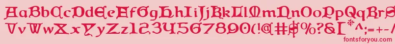 Queen Font – Red Fonts on Pink Background