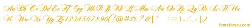 Rosamundaonec Font – Orange Fonts on White Background