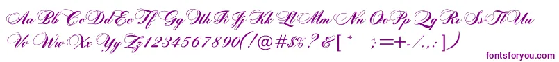 Rosamundaonec Font – Purple Fonts on White Background