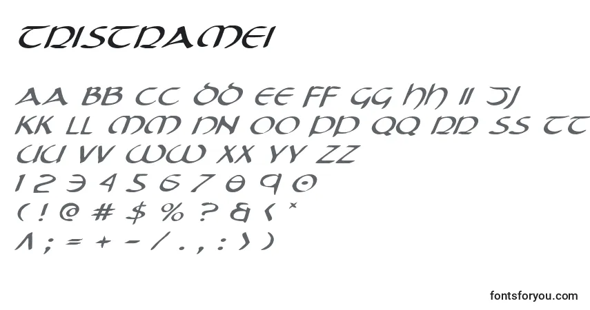 Fuente Tristramei - alfabeto, números, caracteres especiales