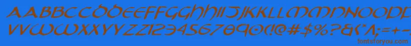Шрифт Tristramei – коричневые шрифты на синем фоне