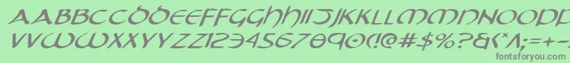 Tristramei-Schriftart – Graue Schriften auf grünem Hintergrund