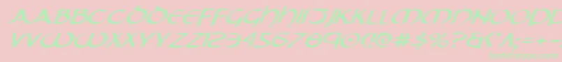 Tristramei Font – Green Fonts on Pink Background