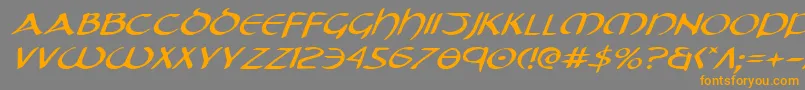 Tristramei Font – Orange Fonts on Gray Background