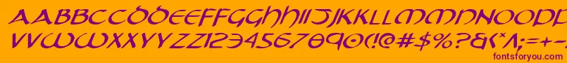 Tristramei Font – Purple Fonts on Orange Background