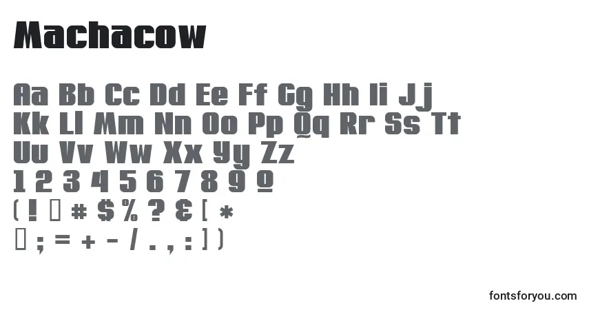 Schriftart Machacow – Alphabet, Zahlen, spezielle Symbole