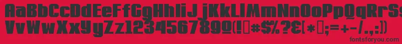 Machacow Font – Black Fonts on Red Background