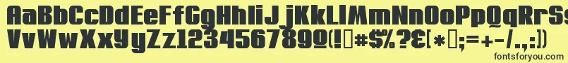 Machacow Font – Black Fonts on Yellow Background