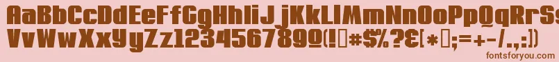 Machacow Font – Brown Fonts on Pink Background