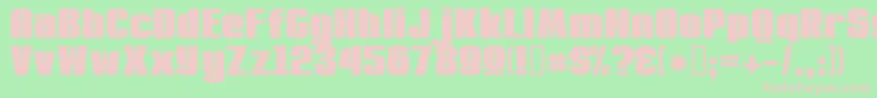 Machacow Font – Pink Fonts on Green Background