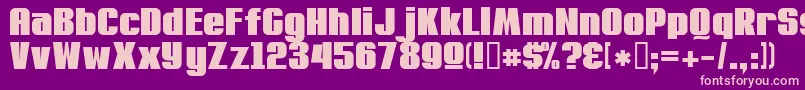 Machacow Font – Pink Fonts on Purple Background