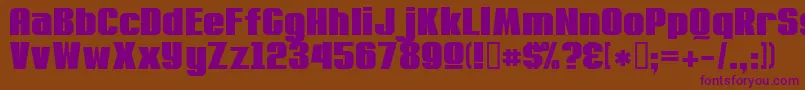 Machacow Font – Purple Fonts on Brown Background
