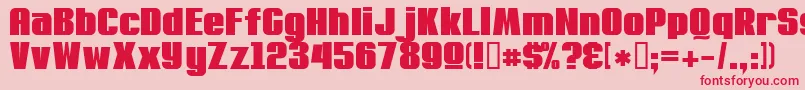 Machacow Font – Red Fonts on Pink Background