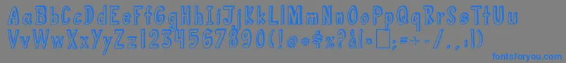 Abc3D Font – Blue Fonts on Gray Background