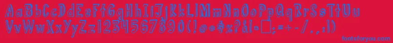 Abc3D Font – Blue Fonts on Red Background