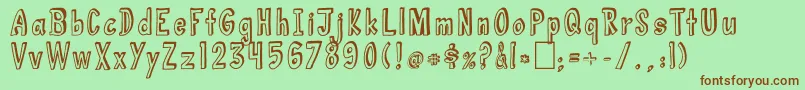 Abc3D Font – Brown Fonts on Green Background