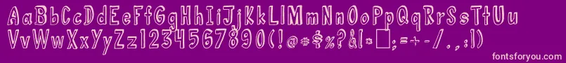 Abc3D Font – Pink Fonts on Purple Background