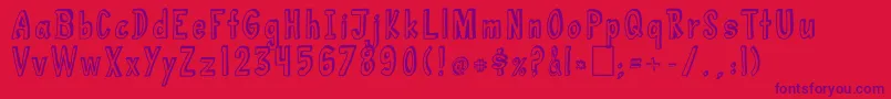 Abc3D Font – Purple Fonts on Red Background