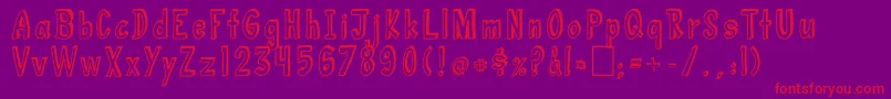 Abc3D Font – Red Fonts on Purple Background