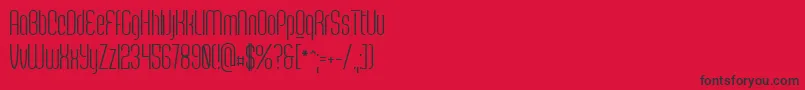 ScantyperegularPersonal Font – Black Fonts on Red Background