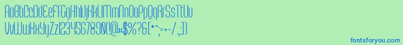 ScantyperegularPersonal Font – Blue Fonts on Green Background