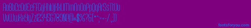 ScantyperegularPersonal Font – Blue Fonts on Purple Background